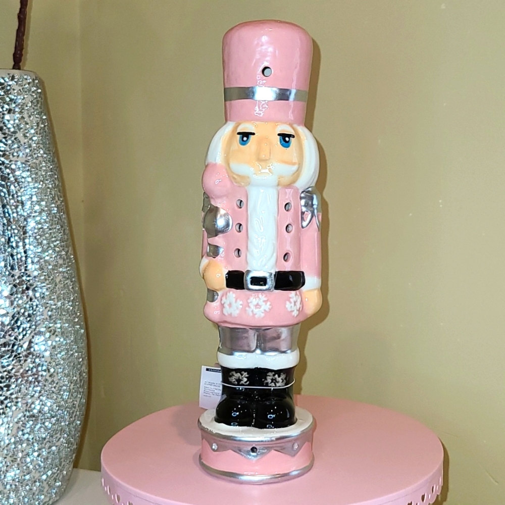 Light up pink nutcracker